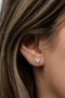 Heliophilia Silver Pendientes de Plata de Ley 925 con Oro Rosa y Circón NRZ999471